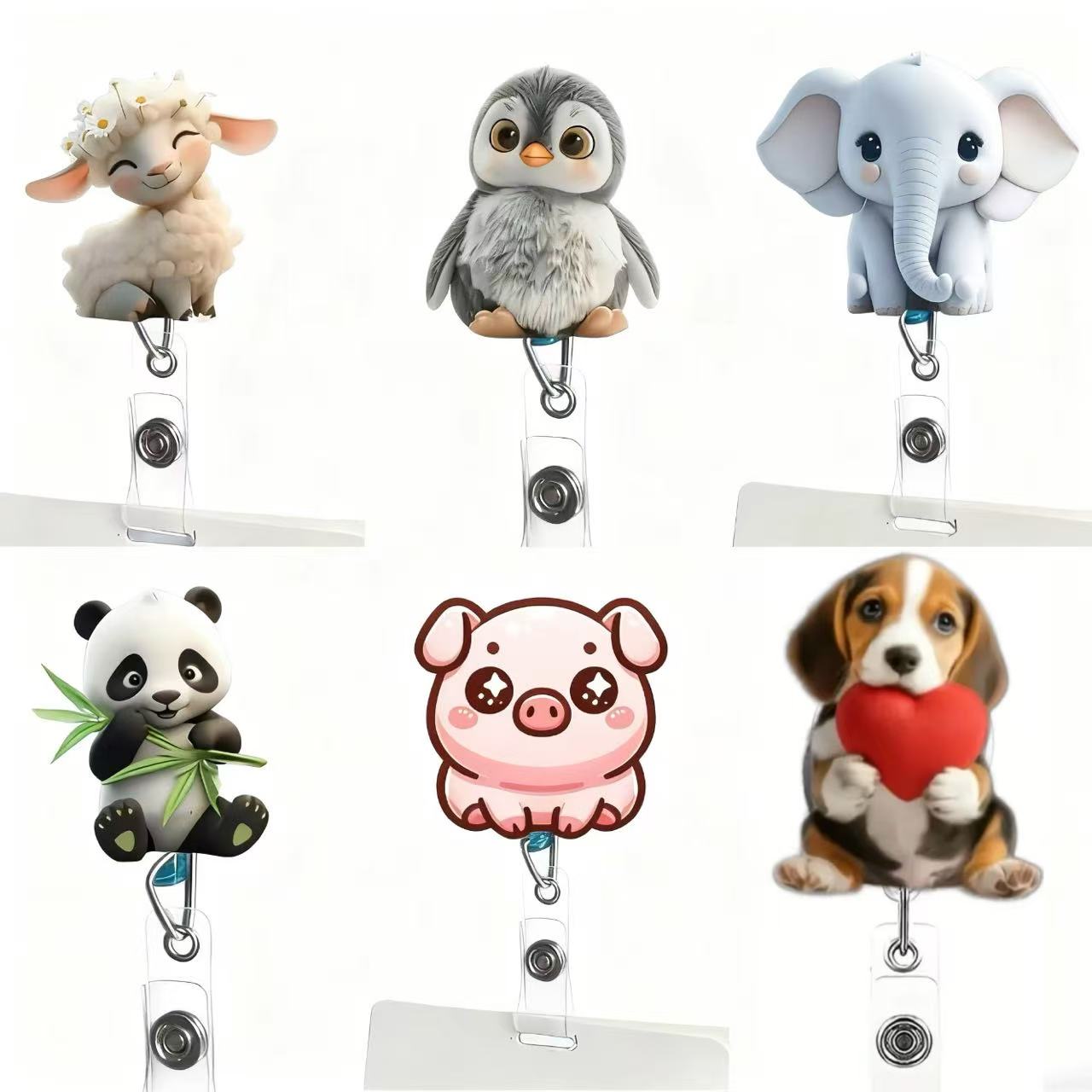 1PC Cute Cat Retractable Badge - Medical Supplies 评论和价格